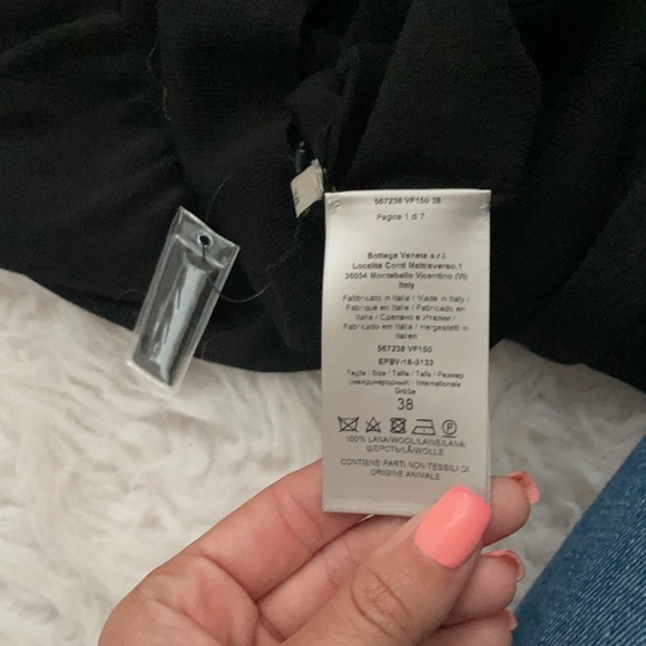 Bottega Veneta 100% black wool sweater 38 NWT - Picture 8 of 9